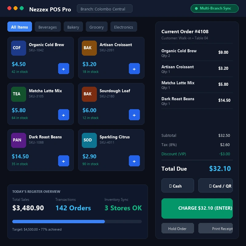 ERP & POS - Multi-Branch Sync